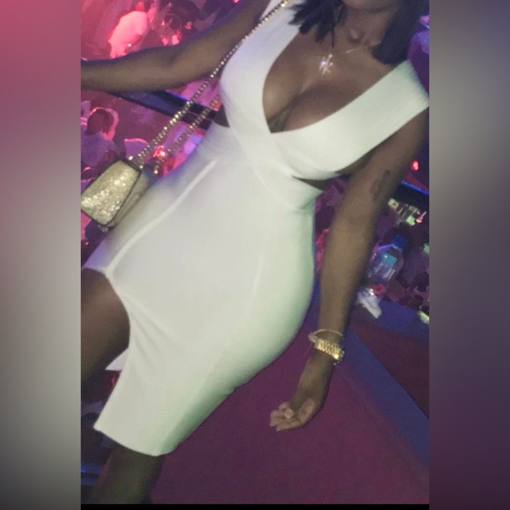 White bandage dress